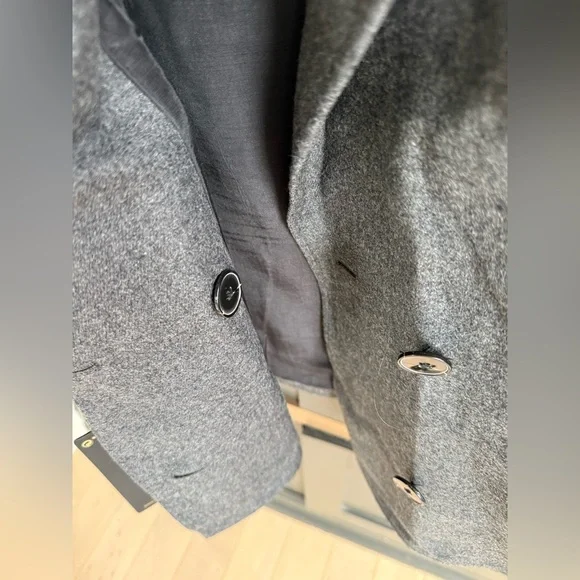 Massimo Dutti Grey Wool Blazer Coat • 36/4 • NWT